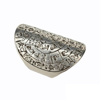Δαχτυλίδι ασημί με ιερογλυφικά