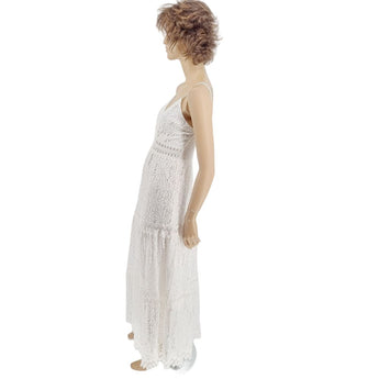 Φόρεμα μακρύ λευκό με κεντήματα (one size)