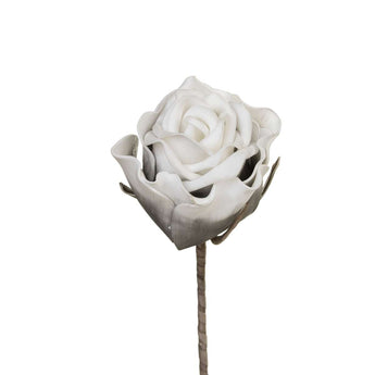 Λουλούδι τριαντάφυλλο γκρί/λευκό