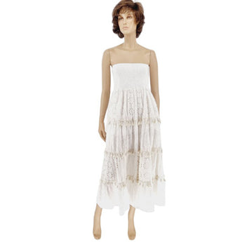 Φόρεμα μακρύ στράπλες λευκό (one size)